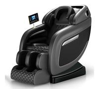 LFFTBK Sedia da massaggio per tutto il corpo, SL Track Intelligent Hot Pad Recliner per anziani(Noir)