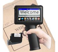 LFfwynog Stampante portatile a getto d'inchiostro da 4,3 pollici, con cartuccia d'inchiostro ad asciugatura rapida per testo/codice QR/codice a barre/logo ecc.,Machine+Cartridge