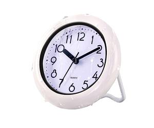 LFGKeng Bathroom Waterproof Wall Clock with Towel Rack - Quartz Movement, Plastic Frame, Flexible for Hanging or Standing, Modern Silent Small Clock for Living Room and Kitchen