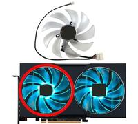 LFGOZSD per POWERCOLOR per Radeon RX7600 7600XT 7650 per Ventola di Ricambio per Scheda Grafica Hellhound FD10015H12D(Left Fan)