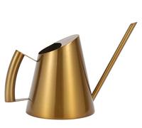 Lfhelper Annaffiatoio per piante da interno, 1,5 l, in acciaio inox, per interni, annaffiatoio lungo, con manico comodo, per famiglia, ufficio, 27 x 19 cm