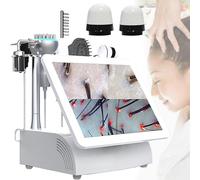 LFHWHKJ Analizzatore for capelli e diagnosi della pelle da 20" con carrello, macchina for l'analisi del cuoio capelluto, microscopio con telecamera(A)