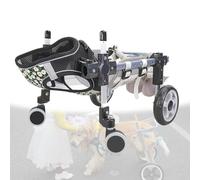 LFHWHKJ Carrozzina for cani a 2/4 ruote for zampe posteriori, regolabile e leggera, carrelli for cani con ruote for arti posteriori, ausili for la mobilità for camminare con arti posteriori disabili,