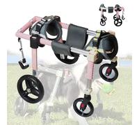 LFHWHKJ Carrozzina for cani a 4 ruote for zampe posteriori, carrelli regolabili for cani con ausili for la mobilità e il recupero della deambulazione, supporto leggero for zampe e fianchi for cani di