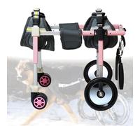 LFHWHKJ Carrozzina for cani regolabile for zampe posteriori, carrelli for cani a 4 ruote con ausili for la mobilità e il recupero della deambulazione, carrozzine leggere for cani con zampe posteriori