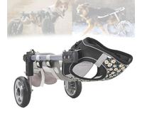 LFHWHKJ Carrozzina regolabile for cani con 2/4 ruote for zampe posteriori, ausili for la mobilità degli arti posteriori, carrelli leggeri for cani con ruote for zampe posteriori disabili, tutore for z