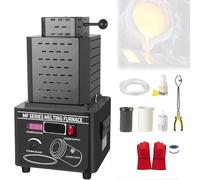 LFHWHKJ Forno Elettrico Digitale, Forno per Oro da 5000 W, Dotato di crogiolo in Grafite, per la Fusione di rottami Metallici tra Cui Rame, Oro, Argento e Alluminio.(Black,2KG)