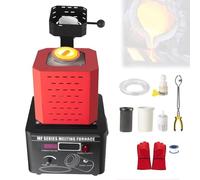 LFHWHKJ Forno Elettrico Digitale, Forno per Oro da 5000 W, Dotato di crogiolo in Grafite, per la Fusione di rottami Metallici tra Cui Rame, Oro, Argento e Alluminio.(Red,3KG)