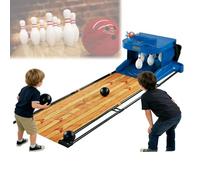 LFHWHKJ Macchina da Bowling Elettronica per Uso Domestico, Set da Bowling Adatto ai Viaggi, con Reset Automatico/luci/Effetti sonori Simulati/tabellone segnapunti a LED(2m)