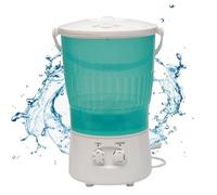 LFHWHKJ Mini lavatrice portatile, piccola lavatrice semiautomatica con timer rotativo, riponibile, cestelli separati for casa, dormitorio, appartamento, camper, viaggi, esterno(Green)