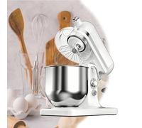 LFHWHKJ Questa impastatrice elettrica multifunzionale è un'impastatrice verticale cinque in uno con testa inclinabile, adatta per impastare, preparare torte e sbattere le uova.(White)