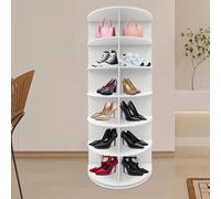 LFHWHKJ Scarpiera a 6/7 ripiani, scaffale portaoggetti girevole a 360°, scaffale angolare for libreria, può contenere 28 paia di scarpe, borse, libri e utensili da cucina. Espositore for ingresso.(6th
