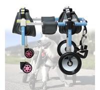 LFHWHKJ Sedia a rotelle for cani a 4 ruote, carrello regolabile for cani con ausili for la mobilità e il recupero della deambulazione, sedia a rotelle leggera a quattro ruote for animali domestici fer