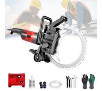 LFHWHKJ Sega elettrica for calcestruzzo ad anello, sega for calcestruzzo da 16'', macchina for il taglio di muri, 9800W 3200 giri/min, profondità di taglio 40 cm