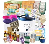 LFISGNN Set Di Candele E Sapone 2 in 1 Per Principianti, Set Completo Fai Da Te Per Realizzare Bastoncini Di Sapone Fatti A Mano E Candele Profumate Con Pentola E Accessori