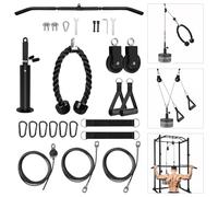 LFJ Lat Machine Palestra Casa, Carrucola Palestra Tricipiti Attrezzi Home Gym Fitness Cavi Puleggia Palestra