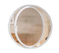 LFONDIGE Finestre Finestra in Vetro Girevole a 360° con ASSE Centrale, oblò con Apertura Circolare, Finestra a Luna Moderna per la Ventilazione del Bagno, Soggiorno, casa (60 cm/23,63 Pollici)