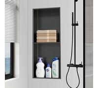 LFONDIGE Kit di Inserti Doccia per Bagno, nicchia Doccia Integrata, nicchia per Bagno Umido, Modanatura monoblocco in Acciaio Inossidabile per ristrutturazione Bagno