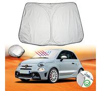 LFOTPP Parasole Parabrezza Per Fiat 500/Abarth 595, Parasole Auto Parabrezza Interno, Auto Protezione Parabrezza Protettore Contro i Raggi UV, Tendine Parasole Auto Accessori Pieghevole e Portabile