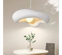 Lfoute Lampada A Sospensione Wabi-Sabi Moderna Lampadario Floreale Creativa Lampada Da Tavolo Da Pranzo Stile Nordico Camera Da Letto Sala Da Pranzo Cucina Cameretta Dei Bambini Art Déco Bianco,50cm