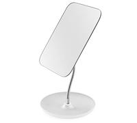 LFOYOU Specchio da tavolo con supporto, specchio per il trucco per scrivania, collo d'oca flessibile regolabile, girevole a 360°, pieghevole, portatile, da bagno, da barba, specchio cosmetico quadrato