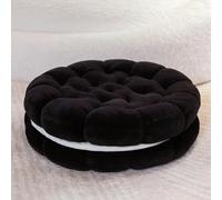 LFRANK Accogliente cuscino rotondo quadrato sandwich biscotto peluche riempito con cioccolato biscotto Oreo bel regalo per la casa 35 cm 2