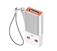 LfrXtra Adattatore da tipo C a USB 3.0 per un trasferimento veloce di file tra smartphone, laptop e tablet, alloggiamento in metallo, adattatore USB C in metallo con cordino