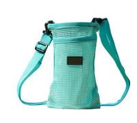 LfrXtra Borsa a tracolla per bottiglia d'acqua, portatile, per sport, con rete e cinghia regolabile, per campeggio all'aperto, Verde