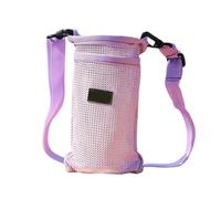 LfrXtra Borsa a tracolla per bottiglia d'acqua, portatile, per sport, con rete e cinghia regolabile, per campeggio all'aperto, A