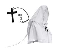 LfrXtra Cappello, cappello da strega per collana, set per Halloween, mantello religioso, cosplay, accessori per costumi