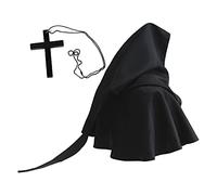 LfrXtra Cappello, cappello da strega per collana, set per Halloween, mantello religioso, cosplay, accessori per costumi