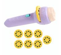 LfrXtra Giocattolo Multitema per Proiettore Torcia Bambini con Diapositiva A Tema Cartoni Animati Bambino Miglioramento delle Abilità Motorie E della creatività Torcia Proiettore Bambini