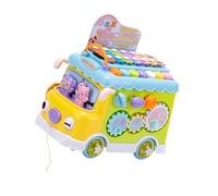 LfrXtra Giocattolo per L'apprendimento del Bus Musicale Bambini con Ordinamento della Forma Colore Pianoforte Lo Sviluppo Cognitivo Bambino Esercizio Abilità Manuali Bus Musicale