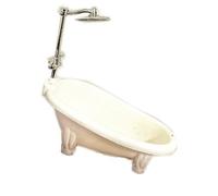 LfrXtra Miniature Dollhouses Bathtub for Pretend Play And Home Decoration with Shower Head Accessory Dollhouses Miniature Bathtub