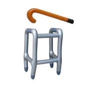 LfrXtra PVC Inflatable Walker And Cane Set Great for Indoor And Outdoor Entertainment Birthday Pranks Inflatable Walker