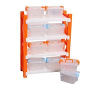 LfrXtra Scaffale E Scatola Portaoggetti per Mobili in Miniatura Casa delle Bambole in Plastica Piccole Parti E Oggetti da Collezione. Scaffale Riporre Le Scene in Miniatura della Casa delle