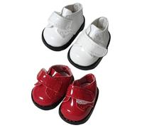 LfrXtra Set 2 Paia Calzature per Bambole Realistiche Scarpe in PU Esposizioni Case Giocattolo Compiti Creativi Costumi Calzature Giocattolo Delicate Bambini