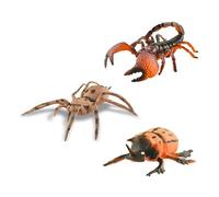 LfrXtra Set Figurine Modello Realistico 3 Insetti per Bambini Giocattolo Educativo L'apprendimento delle Scienze Dettagliata Animale Educativo La Biologia degli Studenti