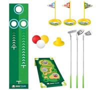 LfrXtra Set Giocattoli per La Pratica del Golf Trasportabile Bambini Piano Retrattile Sottile Migliora Le capacità Motorie Set Allenamento Golf Modificabile