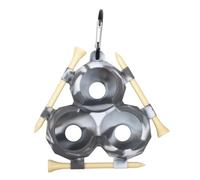LfrXtra Sport e intrattenimento, custodia protettiva in silicone per palline da golf con 3 tee e clip in lega di alluminio per un facile trasporto e stoccaggio