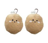 LfrXtra Sweet Pretzel Children Toy Key Pendant Miniature Stuffed Toy Keyring for Bags And Keys Carry Along Novelty Plush Ornament