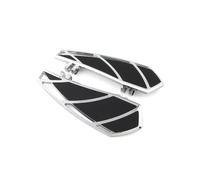LFSKIUDS per Har&Ley Dyna FLD 12-2016 Touring Road Glide Road King 1986-2023 Pedana Moto Pedana Anteriore Offroad Pedane Larghe Pedali Antiscivolo Supporto del Pedale(Chrome)