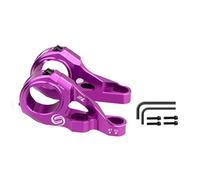 LFSPHQEC Attacco per bicicletta da montagna a montaggio diretto, morsetto per barra da 31,8 mm, aste per manubrio, ad alta resistenza, spaccatura, altezza elevata, per discesa, Enduro(Purple Stem 31,8