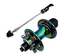 LFSPHQEC Mountain Road Bike Rear Hub 24/28/32/36 Hole 5 Bearings 6 Pawls 120 Click Disc Brake Quick Release(QR) HG for 7/8/9/10/11/12 Speed Cassette(Iridescent 24 Holes Quick-Release)