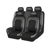 LFSYYD Coprisedile Coprisedili Auto per Fiat 500 2007-2012, Copri Sedili Pelle Impermeabile Coprisedili Anteriori e Posteriori Durevole Accessori,B/Gray