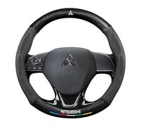 LFWCZS Coprivolante Auto per Mitsubishi L200 Club Cab,in Pelle Copertura di Volante con Emblema Copristerzo Auto Protezione Antiscivolo per Uomo Donna Accessori Auto Interno,A