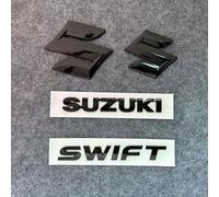 LFWCZS Ricambio Emblema Logo Anteriore Posteriore per Suzuki Swift 2023 2024 2025,Nero griglia radiatore Bagagliaio Stemma Adesivo Lettere in 3D Metallo Accessori Decorazione Modifica,Just Suzuki