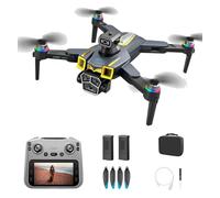 LFXLKVI Drone GPS con 5.9 Pollici Schermo RC Quadricottero Pieghévole con Effetti di Luce Telecamera HD Evitamento Ostacoli Ritorno Automatico Motore Brushless Droni per Principianti e Adulti