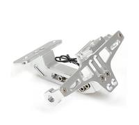 LFYEQZ Moto Supporto Targa Moto Posteriore Portatarga Supporto per B&MW per S1000RR per S1000R per S1000XR per R1200R per R1200RS per R1200GS (Silver)