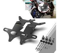 LFYEQZ Moto Supporto Targa Moto Regolabile Targa Riposizionamento Supporto Parafango Fanale Posteriore Supporto per Y&AMAHA per T-Max 560 per TMAX 560 2022-2025 (Black with Lamp)